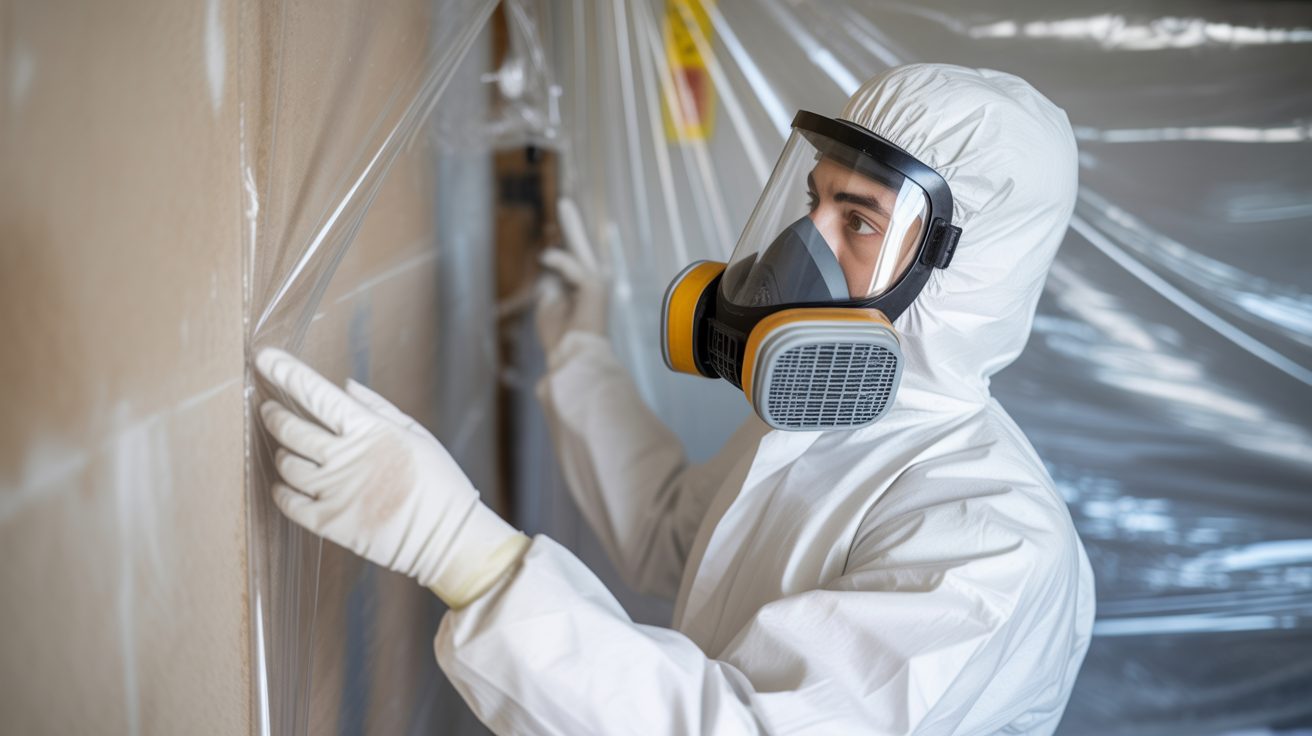 Mold Remediation technician working on-site in Winston-Salem